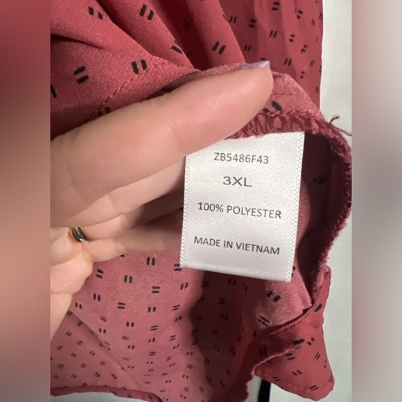 Zenobia Pink and Black Dot Blouse - Picture 7 of 8